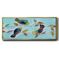 Bitty Birds I - Floater Framed Canvas Print