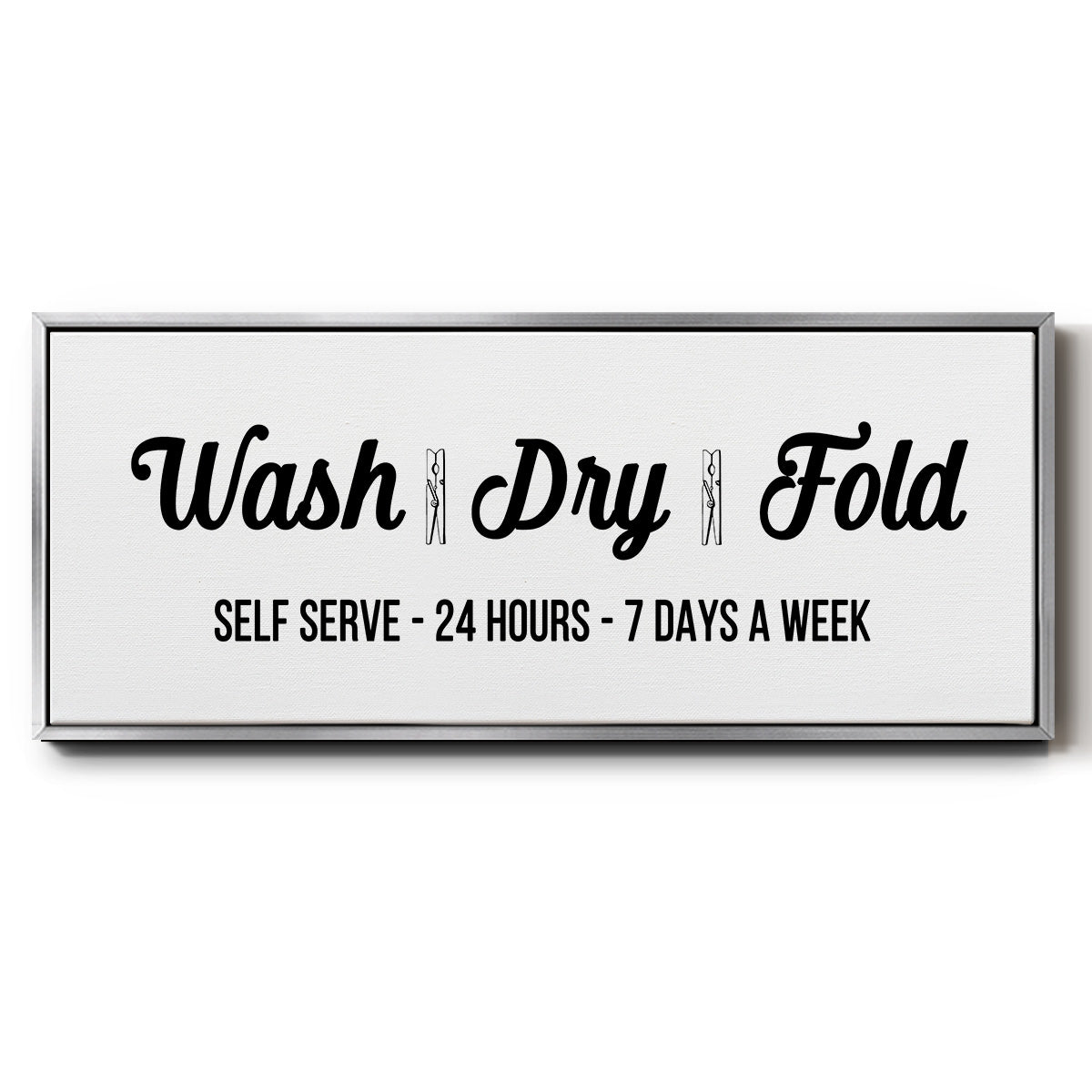 Wash Dry Fold - Floater Framed Canvas Print