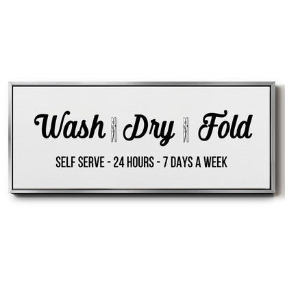 Wash Dry Fold - Floater Framed Canvas Print