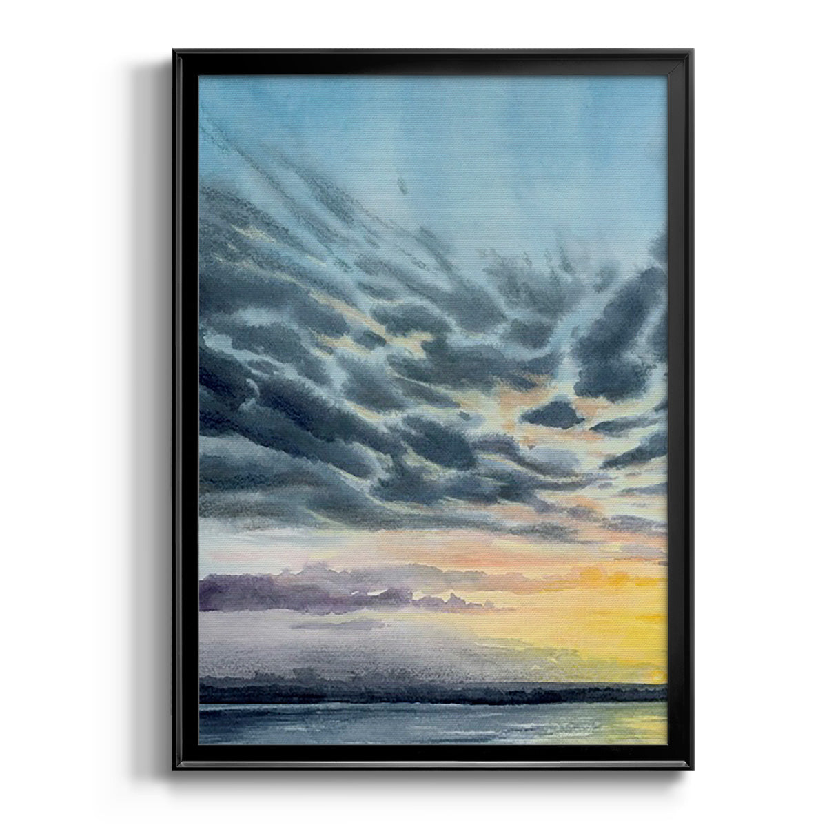 Anastasia Island Sunset I - Modern Framed Canvas Print