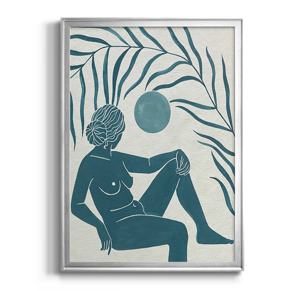 Moon Gazer I - Modern Framed Canvas Print