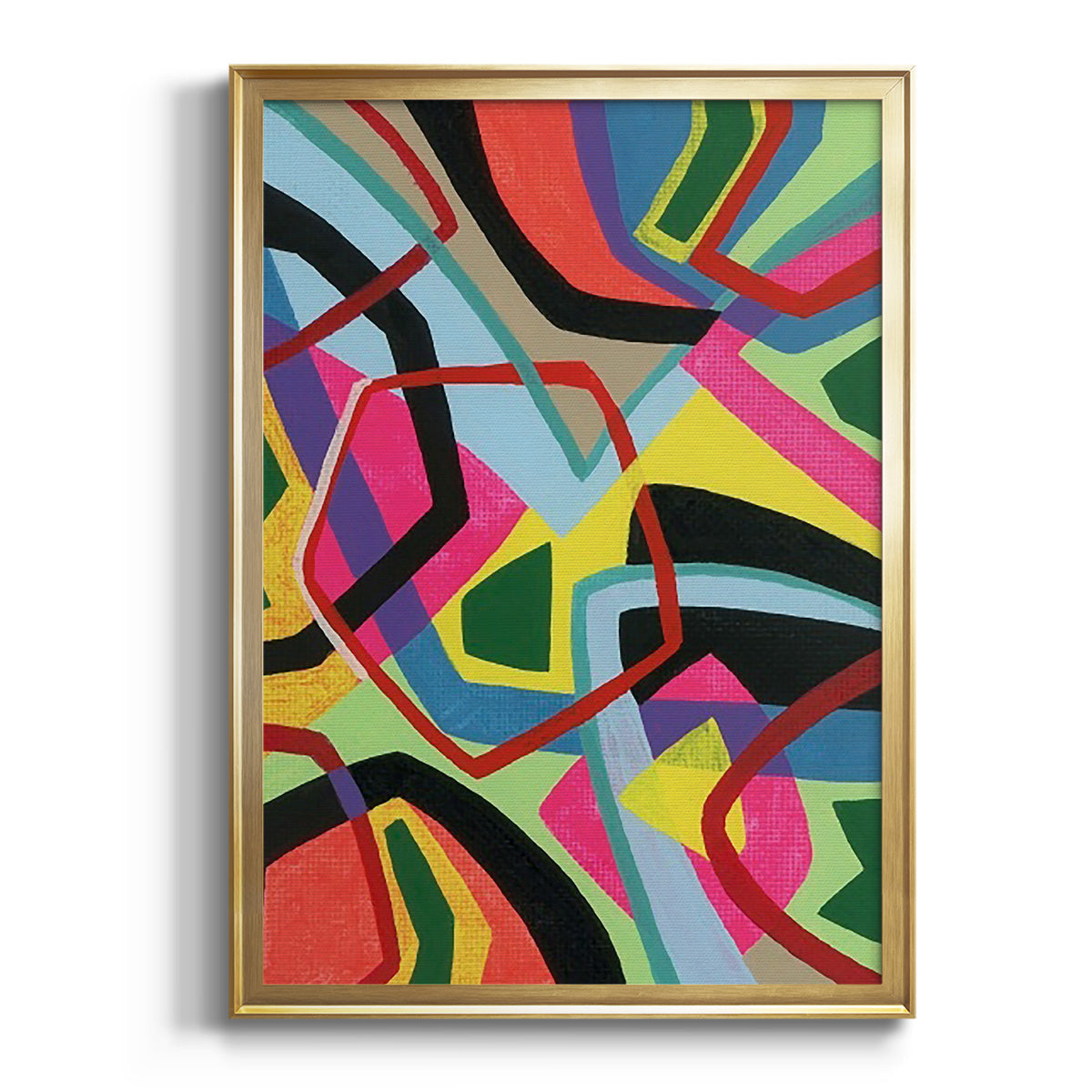 Bold Shape Shift II - Modern Framed Canvas Print