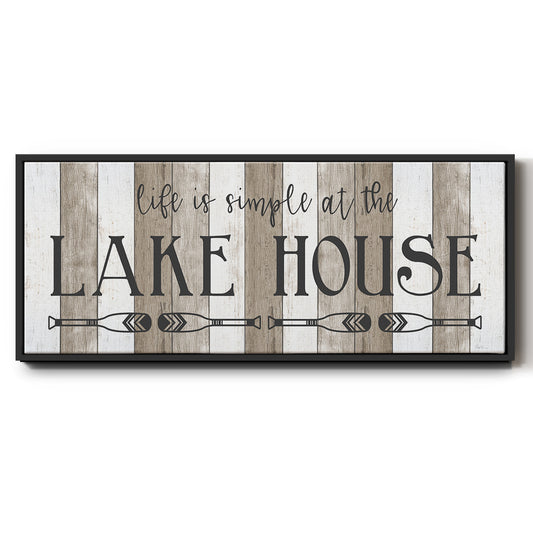 Simple at the Lake House - Floater Framed Canvas Print