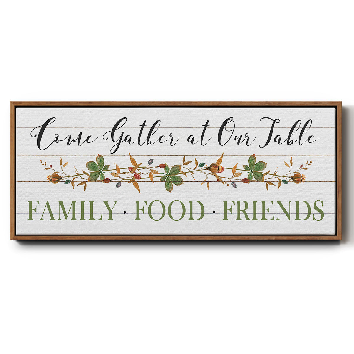 Feeding Friends I - Floater Framed Canvas Print