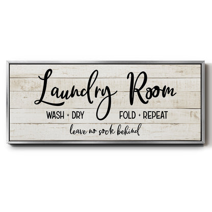 Leave No Sock Behind - Floater Framed Canvas Print