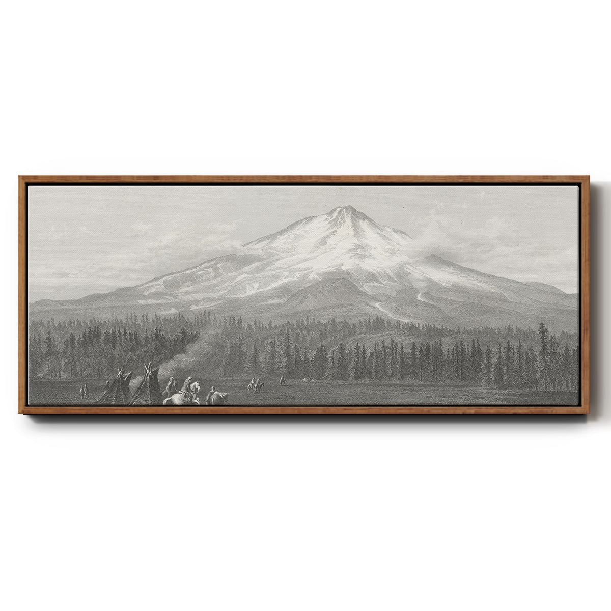 Mount Shasta - Floater Framed Canvas Print