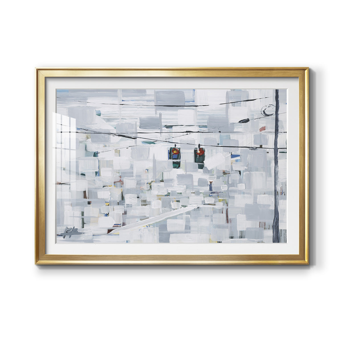 Stop on White Premium Framed Print - Ready to Hang