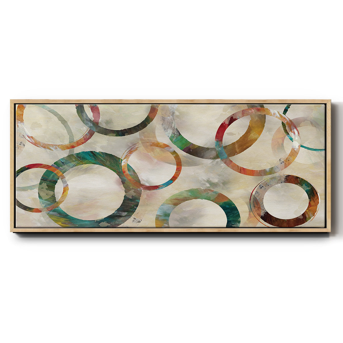Rings Galore - Floater Framed Canvas Print