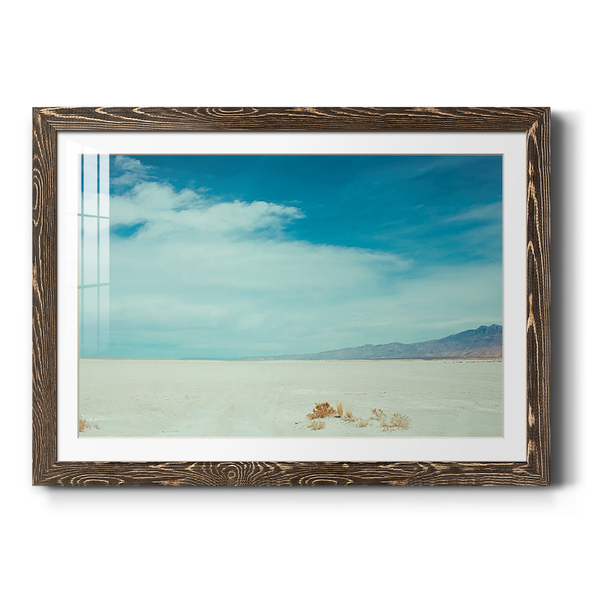 Salt Flat Walk I - Barnwood Framed Art Print