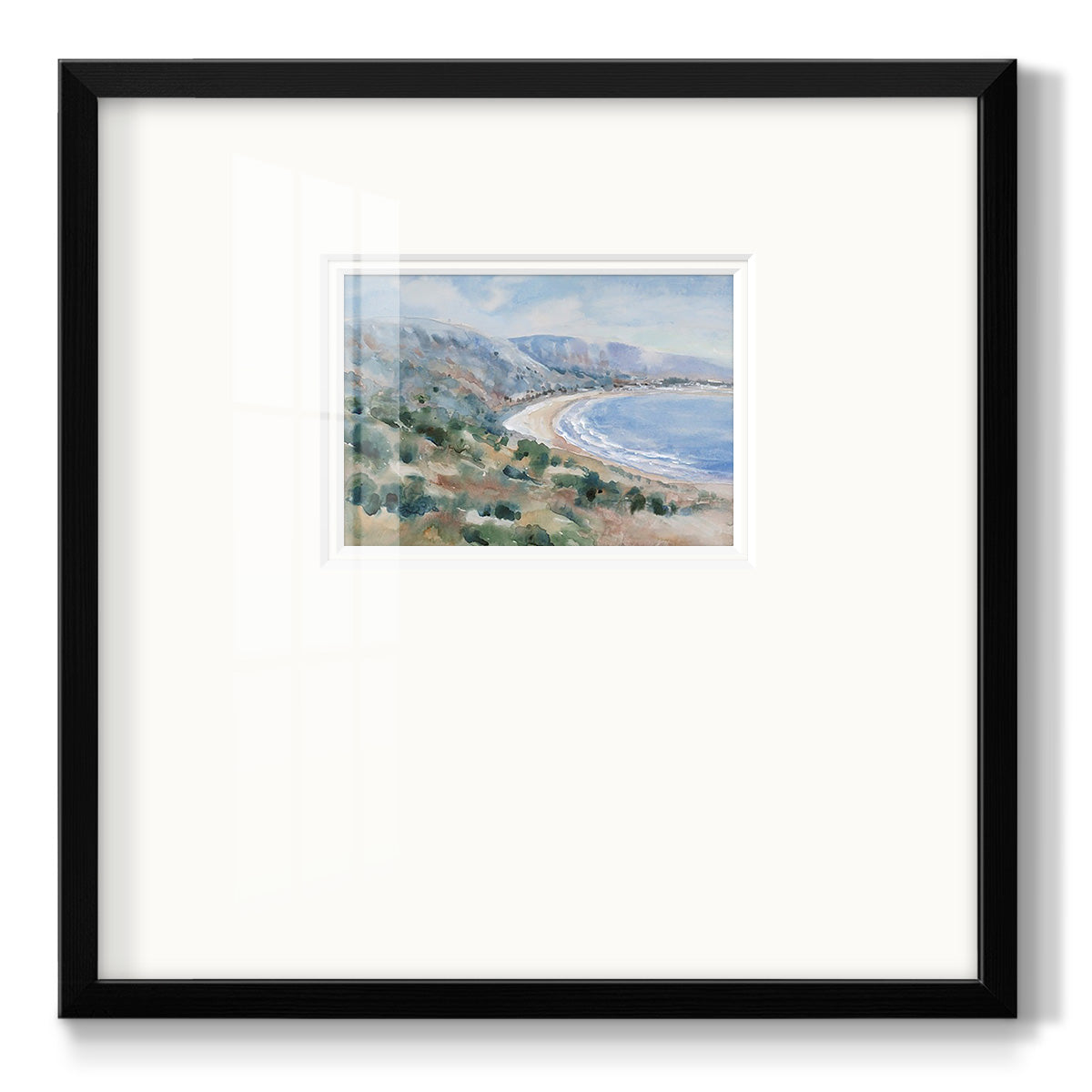 Coastal Mist II - Double Matboard Framed Print