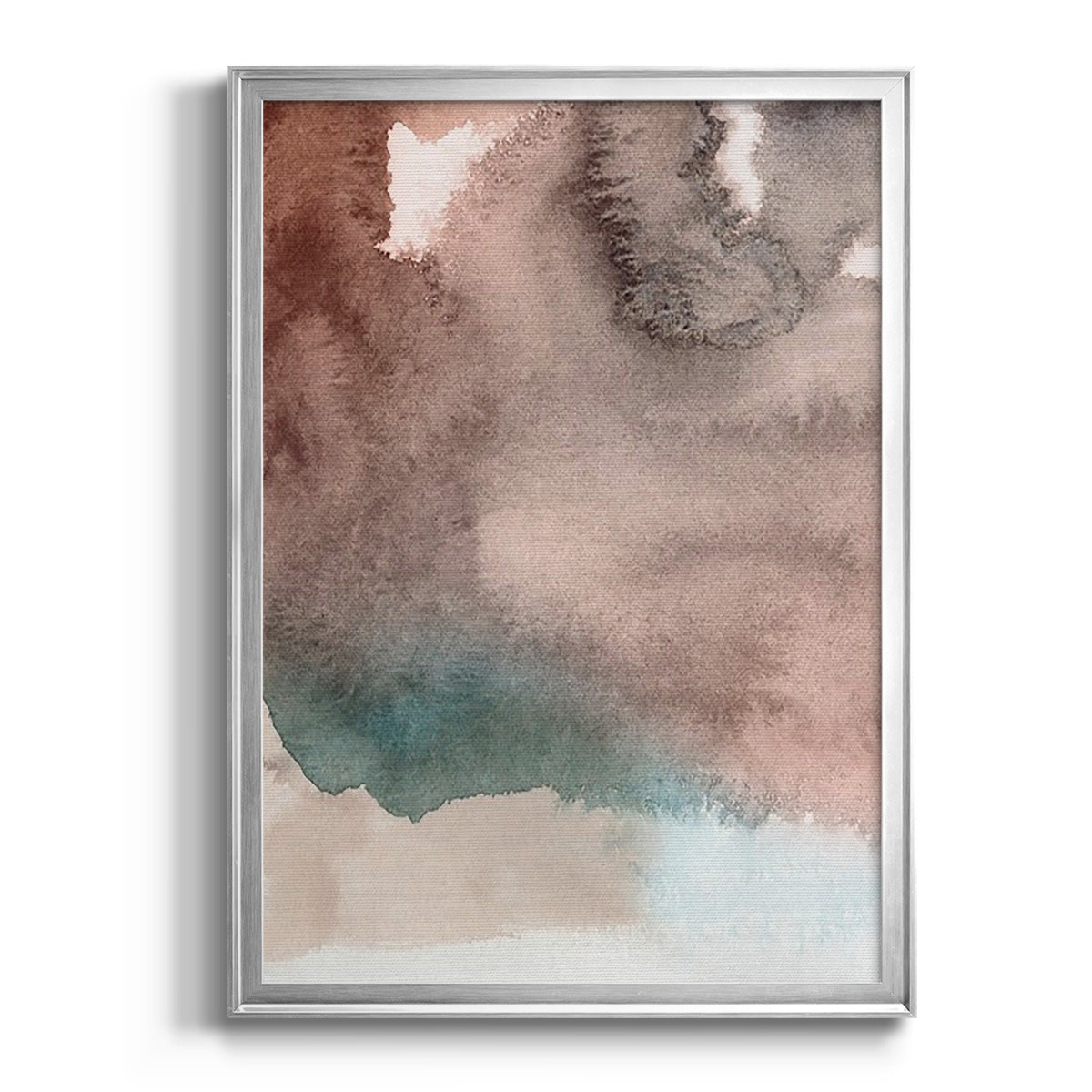 Red Ochre Abstract I - Modern Framed Canvas Print