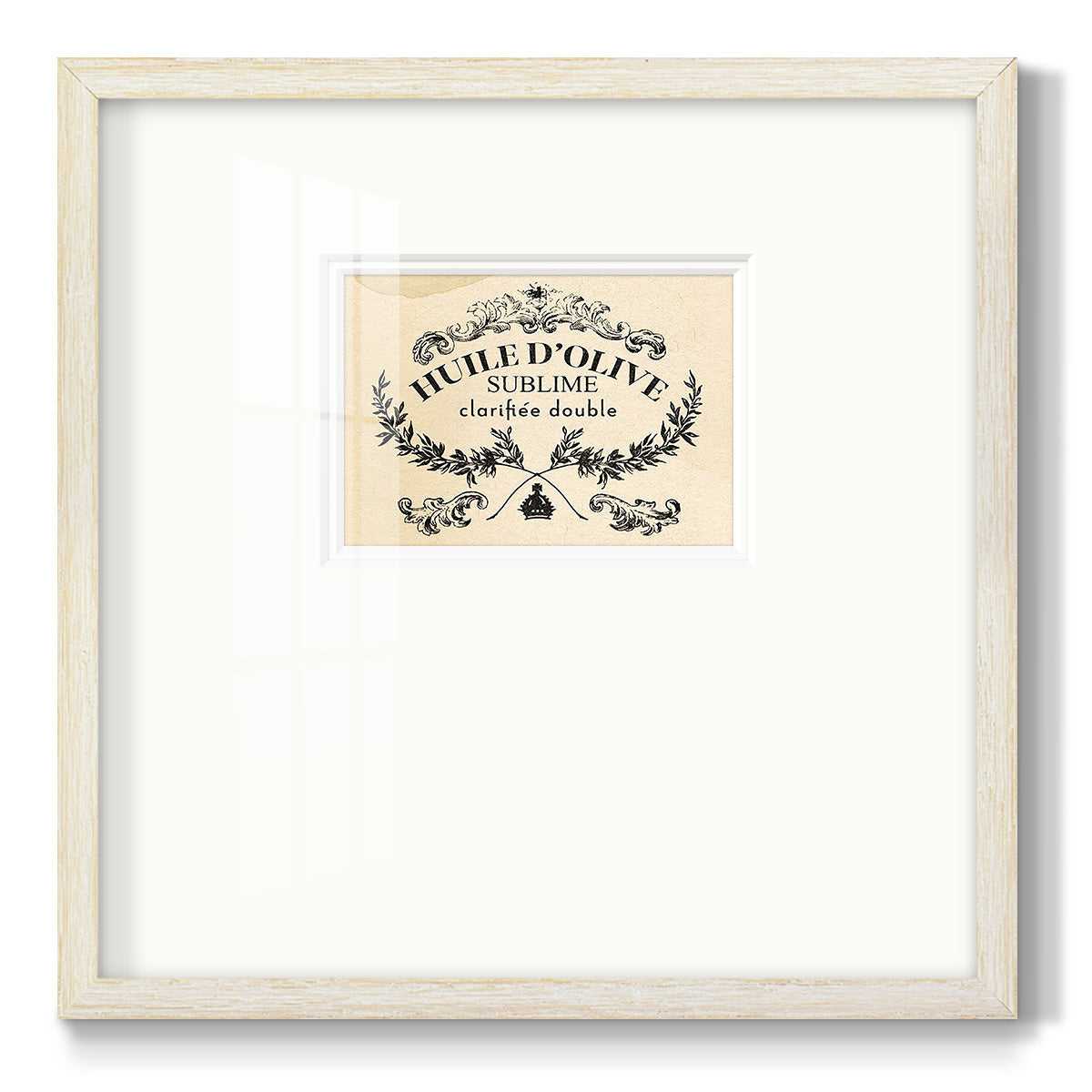 Antique French Label IV Premium Framed Print Double Matboard