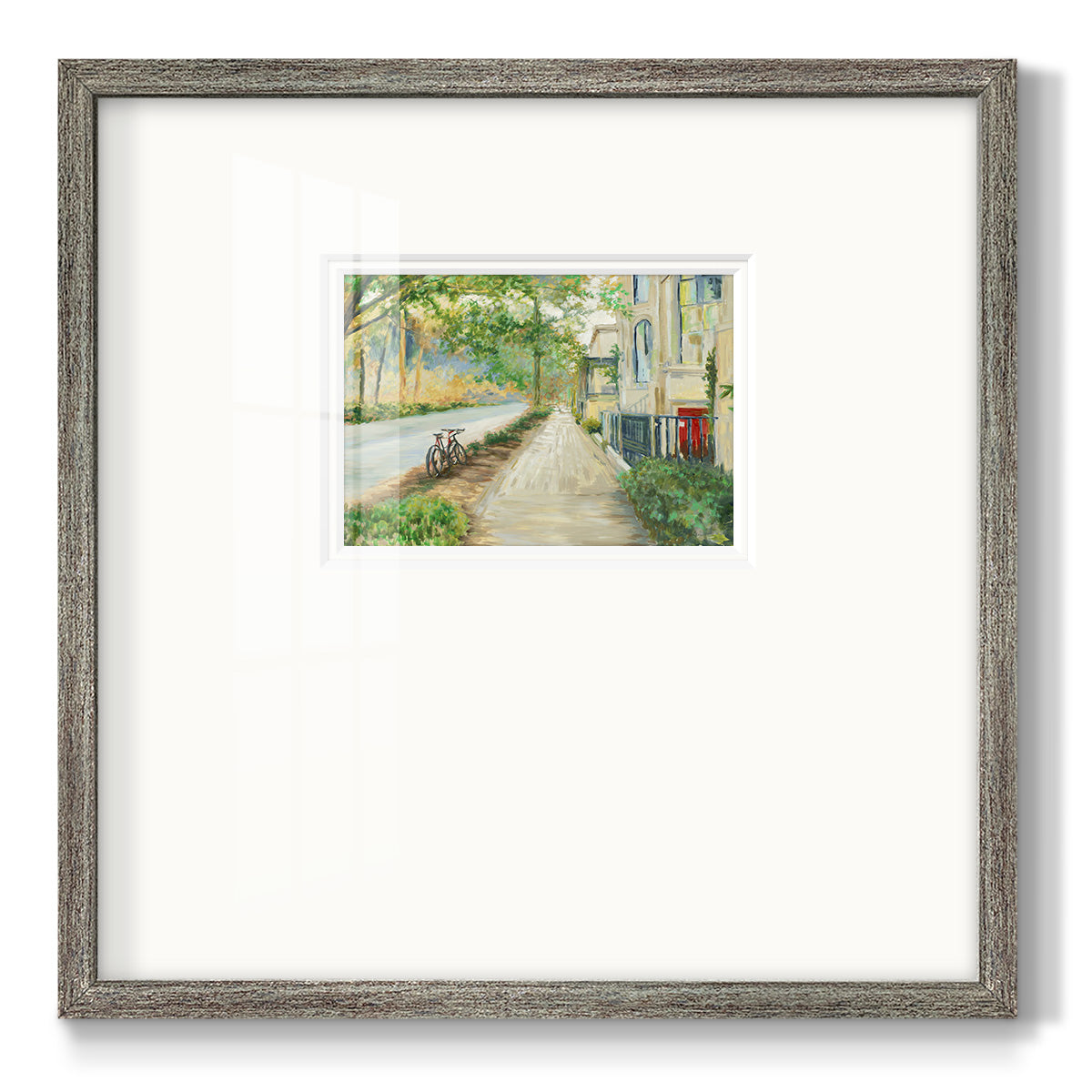 Sunny Side of the Street Premium Framed Print Double Matboard