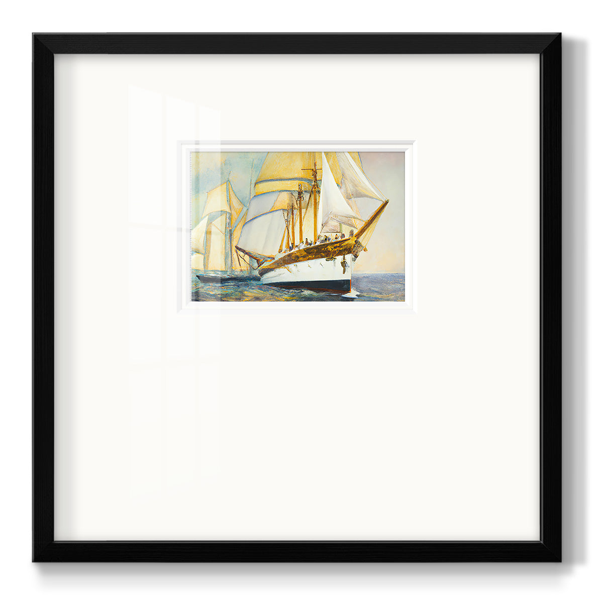 Golden Sail IV - Double Matboard Framed Print