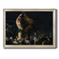American genre painting of men in a social club by George Bellows printed on canvas in an ornate champagne frame.