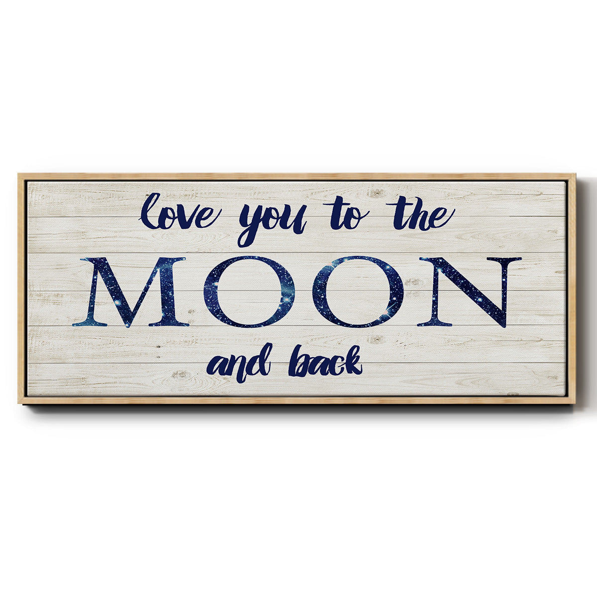 Moon and Back - Floater Framed Canvas Print