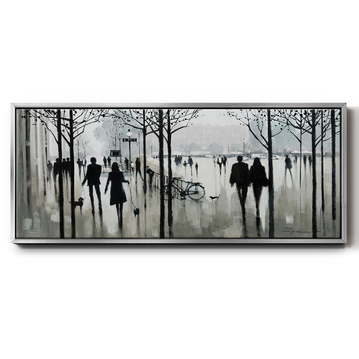 Morning Paris - Floater Framed Canvas Print
