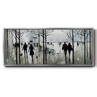 Morning Paris - Floater Framed Canvas Print