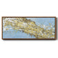 Mistral V in Azure - Floater Framed Canvas Print