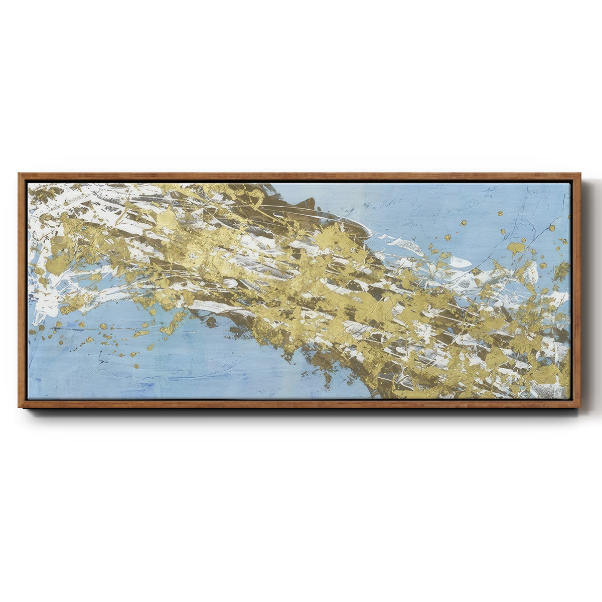 Mistral V in Azure - Floater Framed Canvas Print