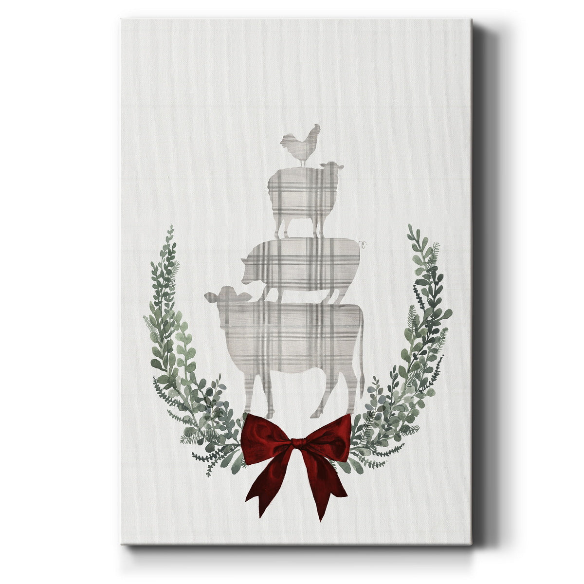 Yuletide Animals II Premium Gallery Wrapped Canvas - Ready to Hang