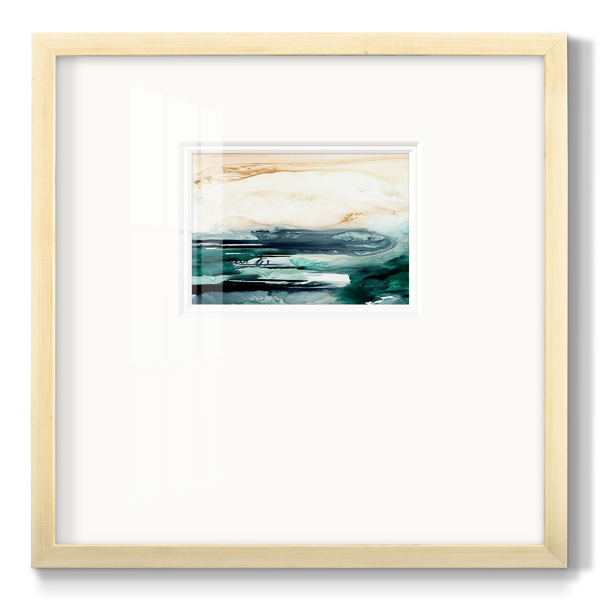 Sea Foam Flow II - Double Matboard Framed Print
