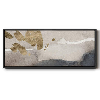 Watercolor with Gold III - Floater Framed Canvas Print