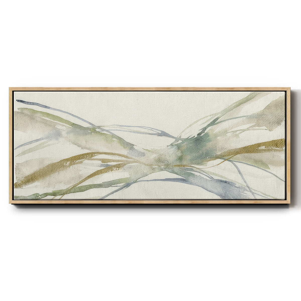 Watercolor Waves II - Floater Framed Canvas Print