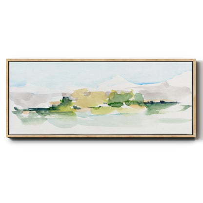 Tangerine Sunset I - Floater Framed Canvas Print