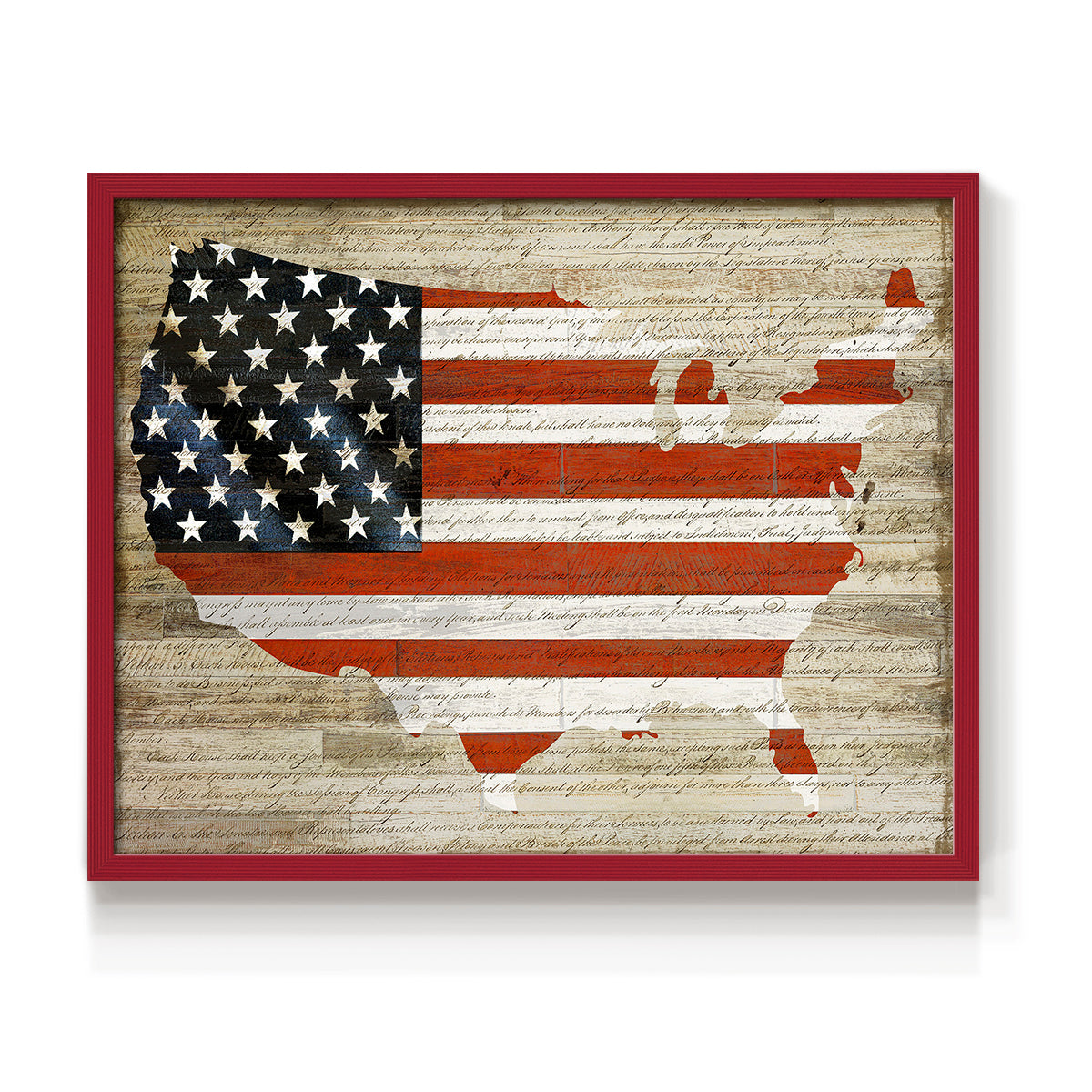 American Flag - Restickable Framed Art Print