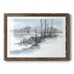 Winter Stream Watercolor I - Barnwood Framed Art Print