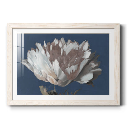 White Peony - Barnwood Framed Art Print