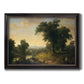 Traditional pastoral landscape painting by Asher Brown Durand printed on canvas in an ornate black frame with gilded inner detail.