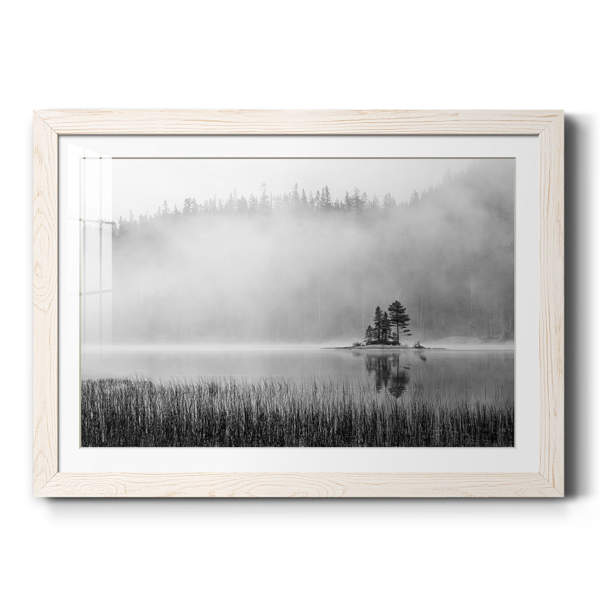 Island Fog - Barnwood Framed Art Print