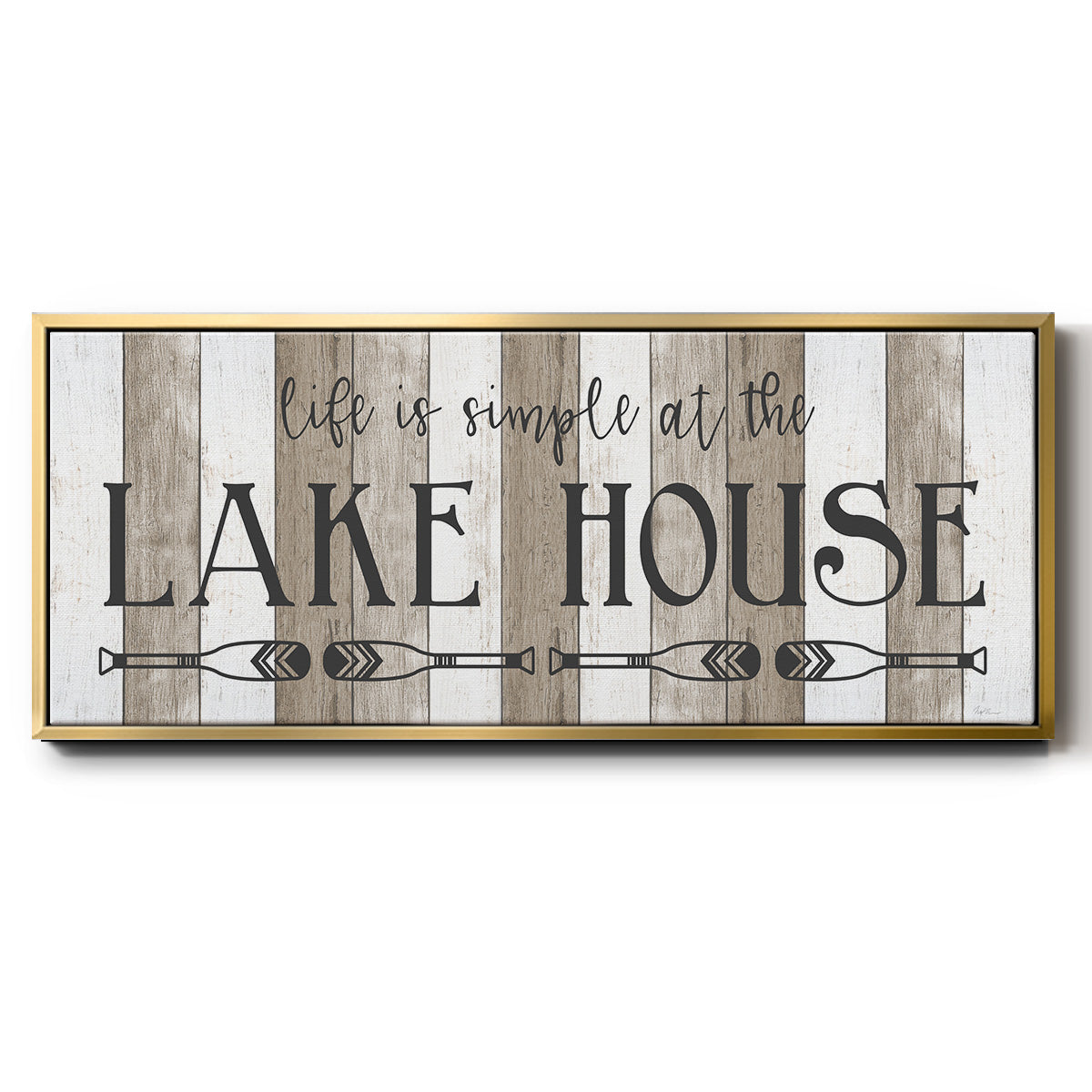 Simple at the Lake House - Floater Framed Canvas Print