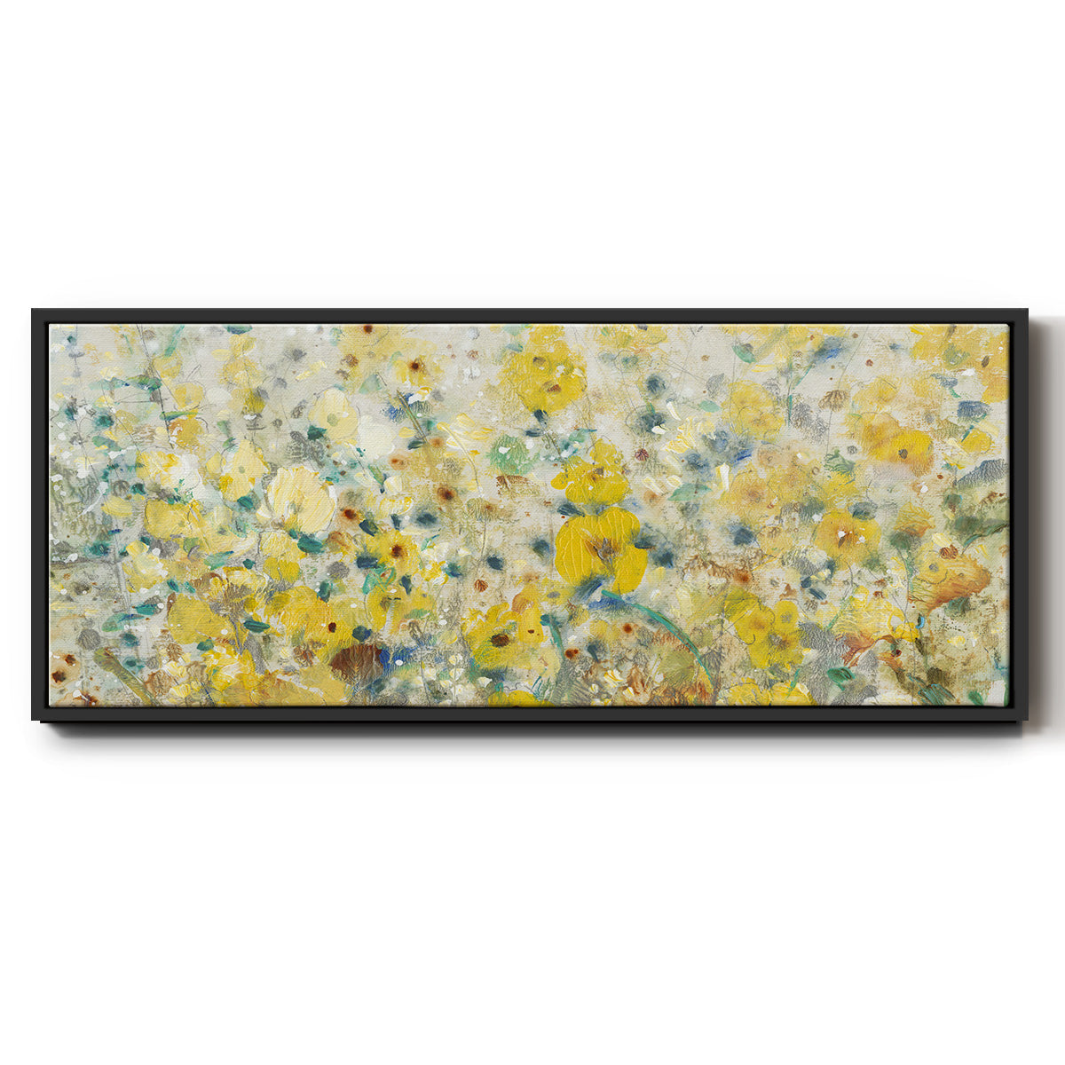 Cheerful Garden II - Floater Framed Canvas Print