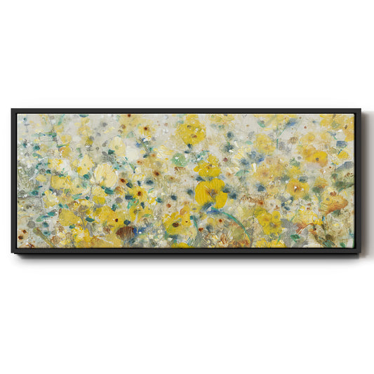 Cheerful Garden II - Floater Framed Canvas Print