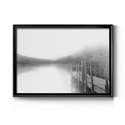 Mist on the Docks - Modern Framed Canvas Print
