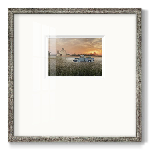 Evening Farm Premium Framed Print Double Matboard