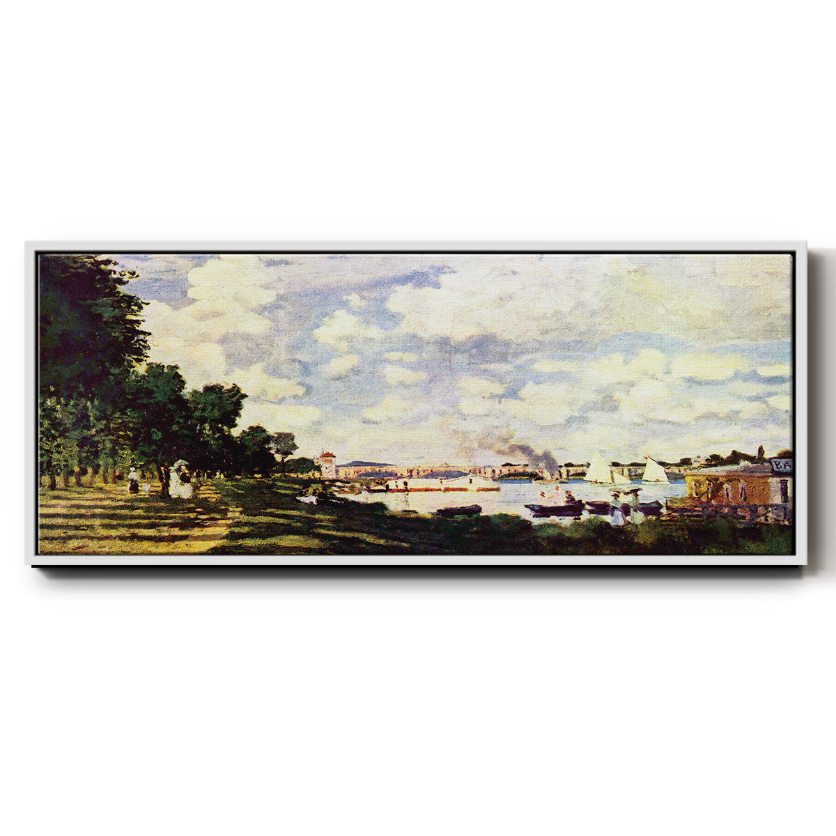 Sailing at Argenteuil - Floater Framed Canvas Print