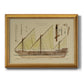 Antique Ship Plan VI Premium Framed Canvas- Ready to Hang