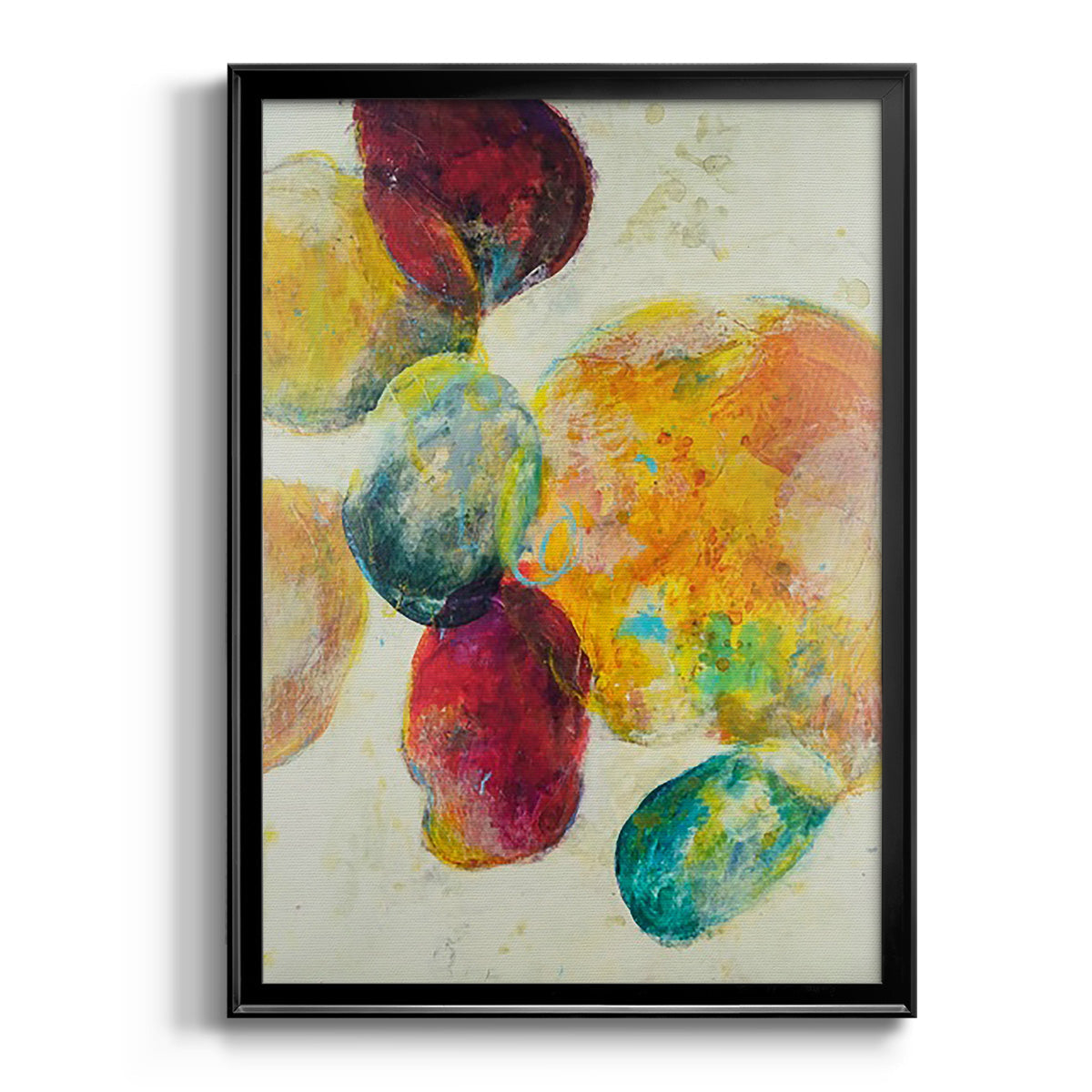 Earthy Fragments I - Modern Framed Canvas Print