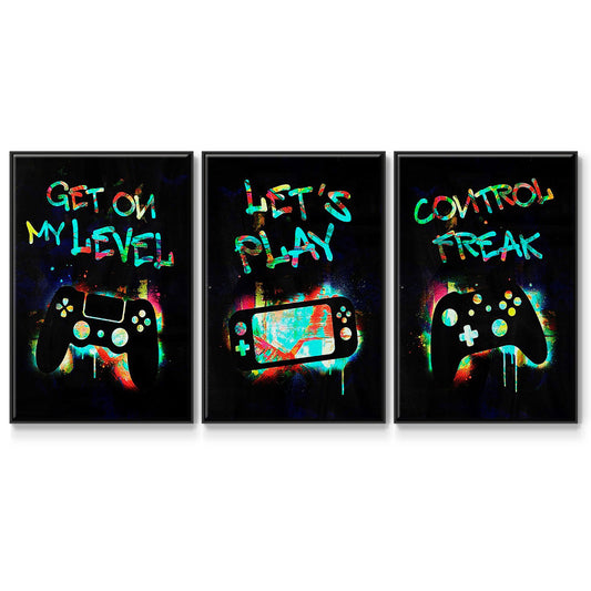 Gamer Tag I - Floater Framed Canvas Set