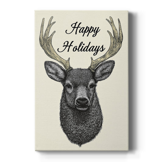 Frostlit Eve at Midnight - Canvas Art Print