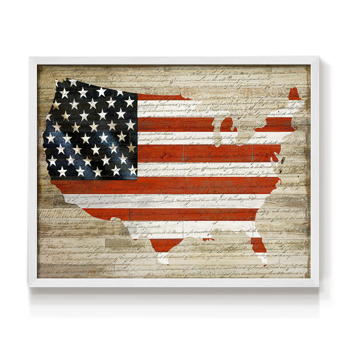 American Flag - Restickable Framed Art Print