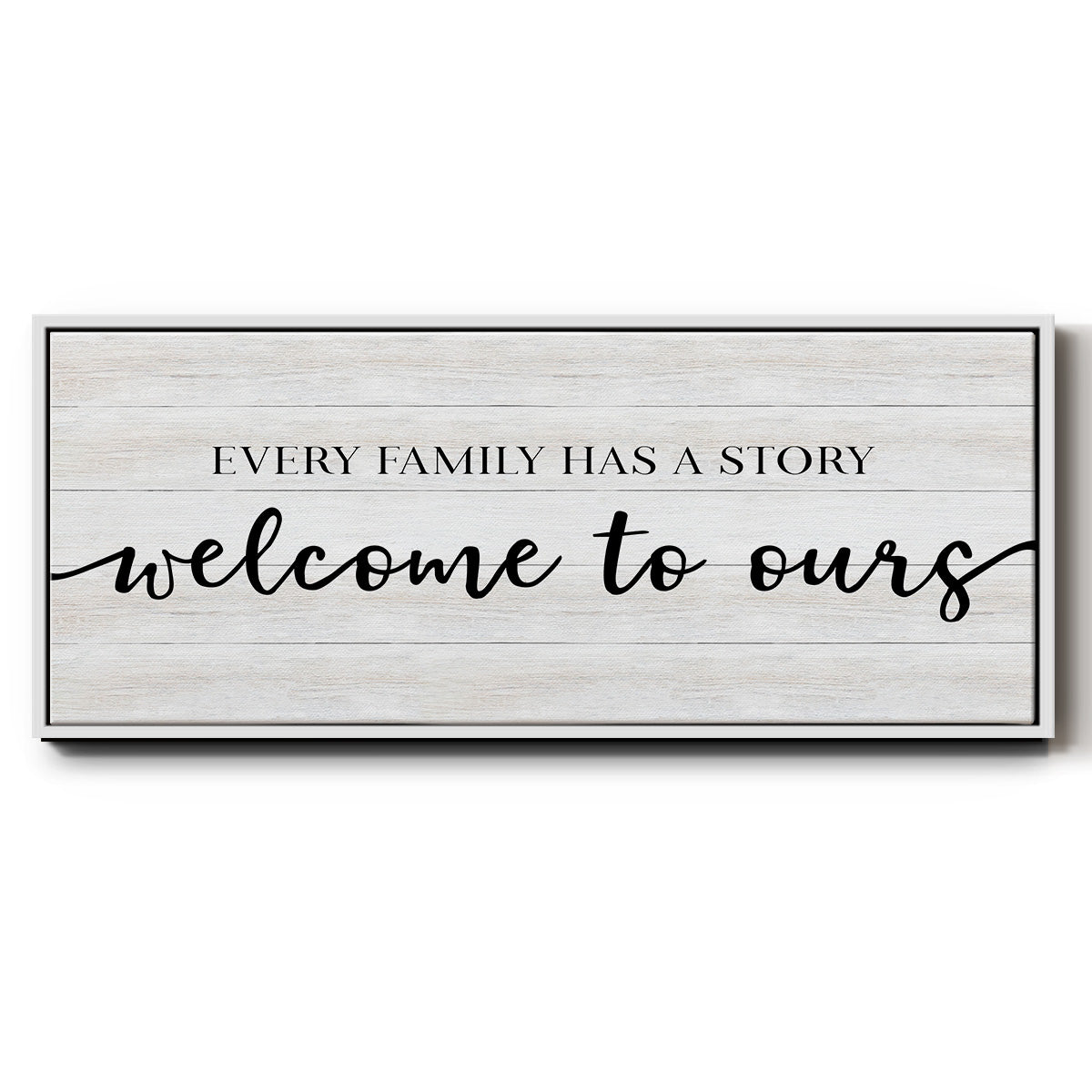 Family Story - Floater Framed Canvas Print