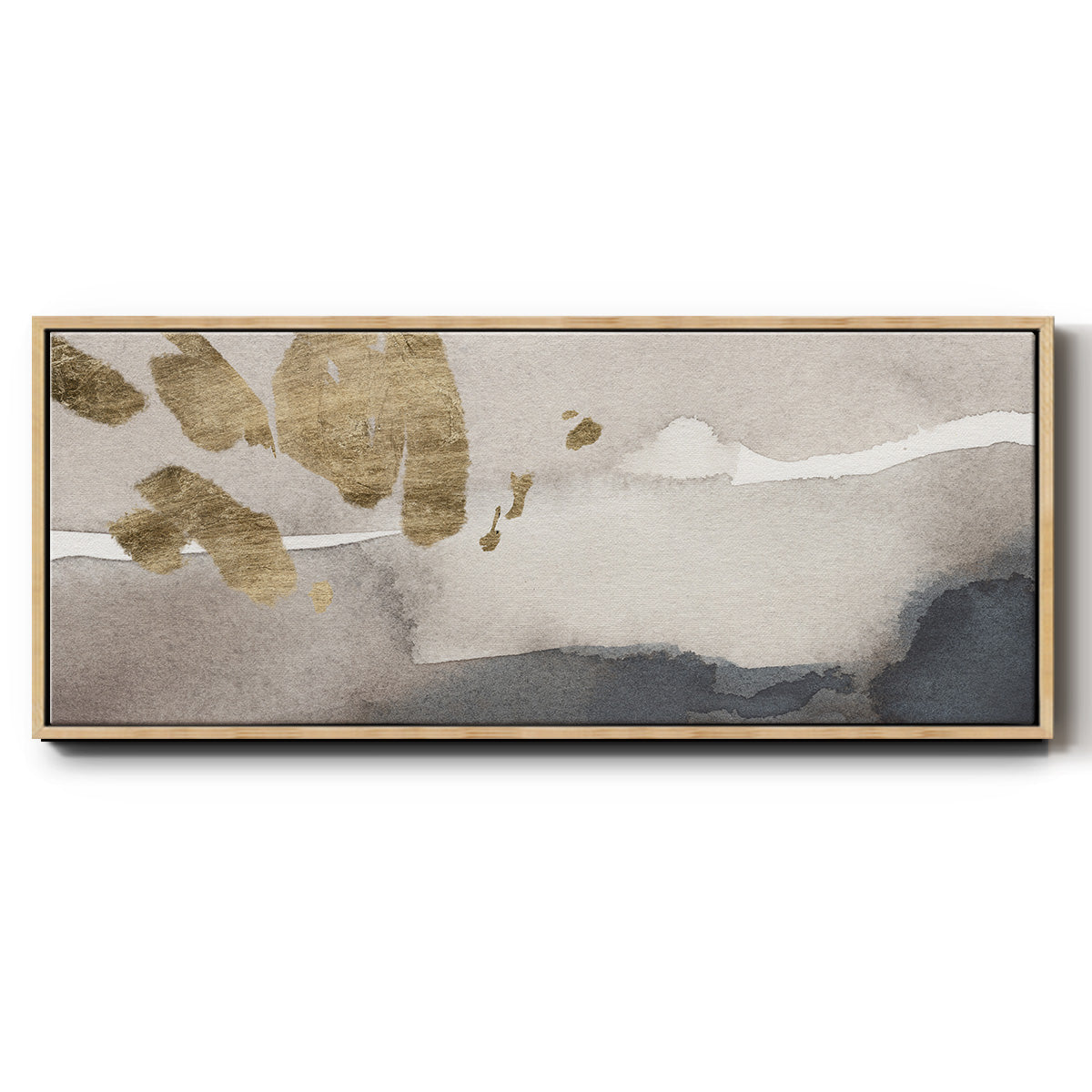 Watercolor with Gold III - Floater Framed Canvas Print
