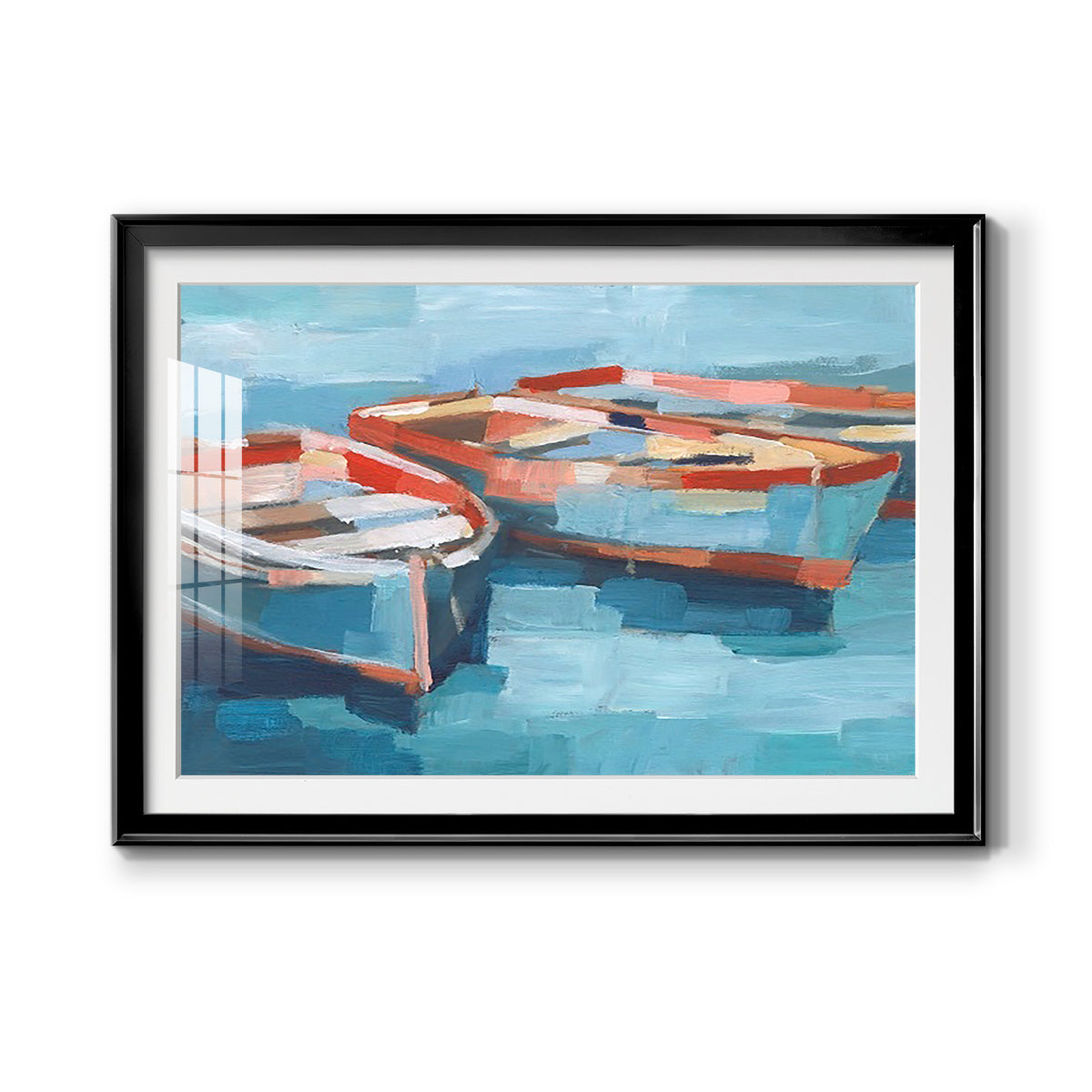 Primary Boats II - Modern Framed Art Print