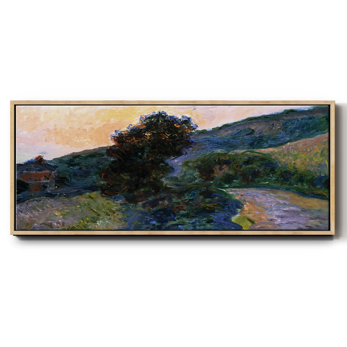 Sunset at Giverny, 1886 - Floater Framed Canvas Print