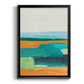 Aqua and Orange I - Modern Framed Canvas Print